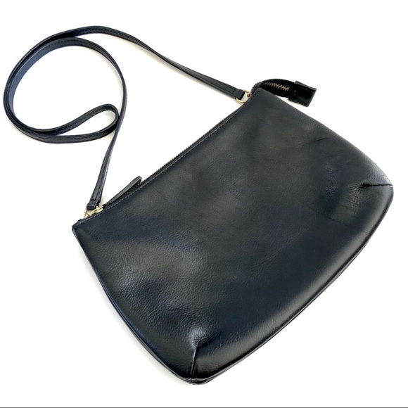 Talbots Bags Talbots Black Leather Bag Gold Hardware Purse Thin